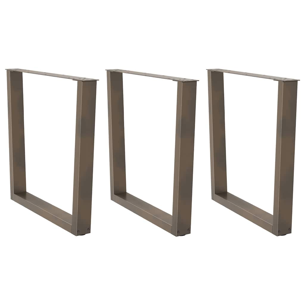 Pieds de table à manger forme de V 3 pcs | Pied de meuble 90x(72-73,3) cm acier CFW4074018 - 2