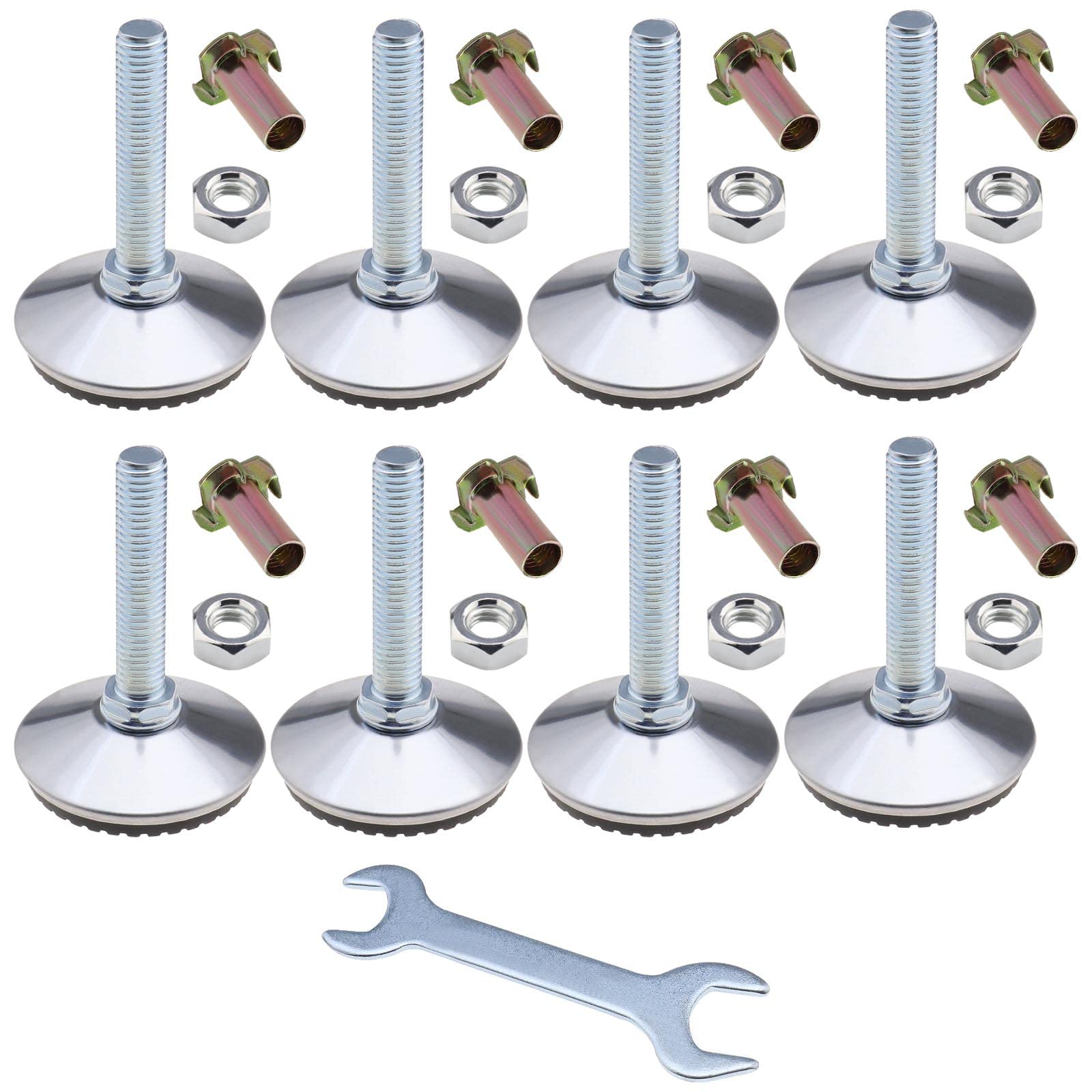 Set Di 22 Piedini Di Livellamento - Regolabili E Piccoli - Vite Con Filettatura M8 23 X 27 Mm Ideali Per Mobili E Sedie Di Debuns 84599697
