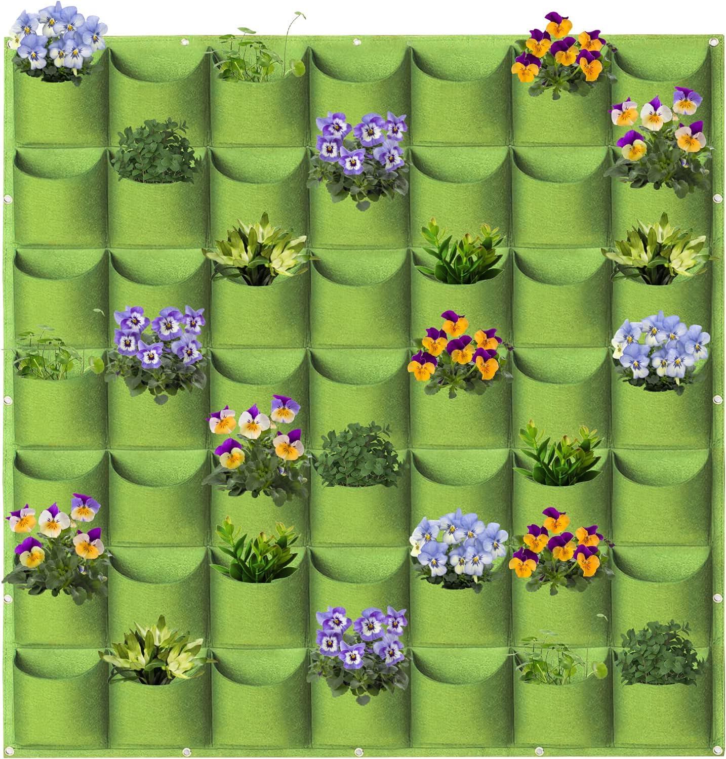 49 kieszeniowych worków do uprawy roślin, worków do przechowywania roślin (1 m×1 m, zielony)