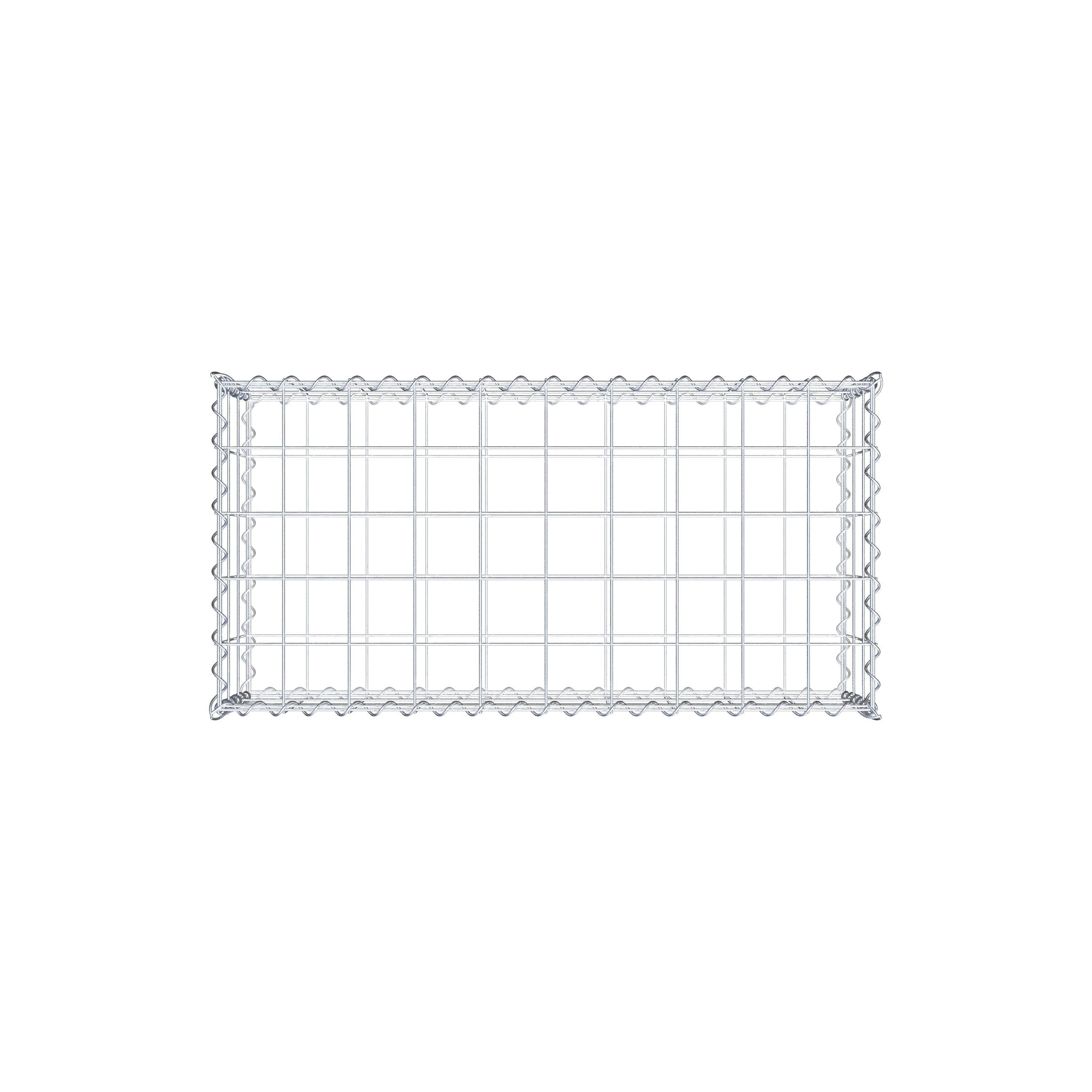 Gavión de acero galvanizado 100x30x50cm (LxAxP), malla 10 x 10cm, Espiral, jaula metálica para muro o jardín - 6
