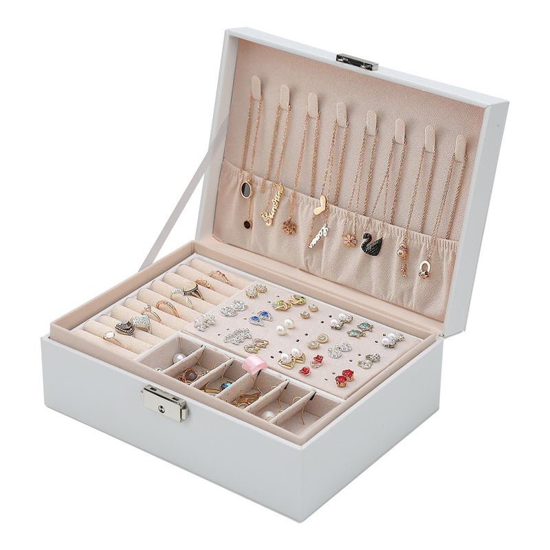 Portagioie, portagioie a 2 livelli, portagioielli, collane, anelli, bracciali, orecchini, bianco | Leroy Merlin