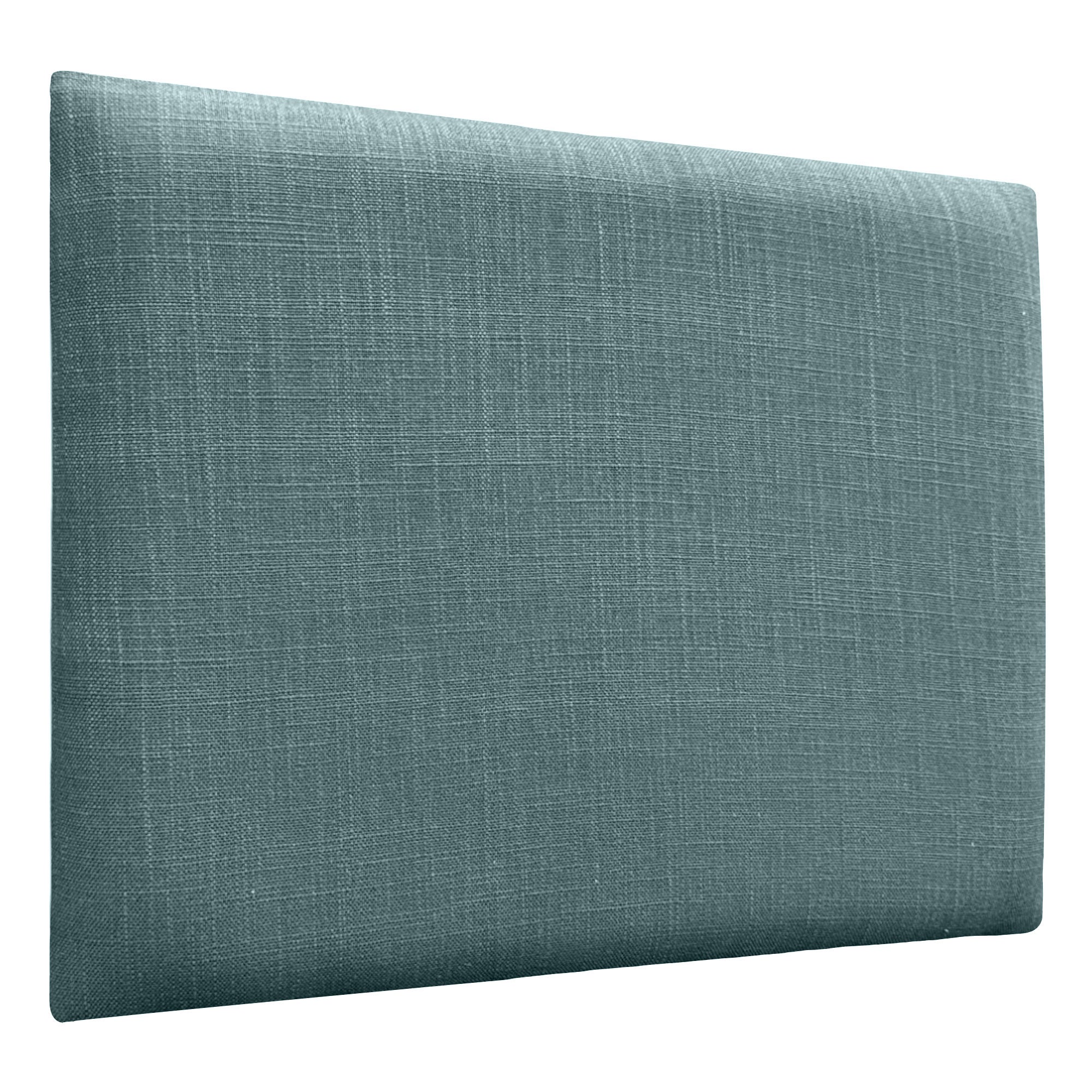 DHOME Cabecero Tapizado de Lino Natural Compuesto de Paneles Autoadhesivos Intercambiables Lujo Dormitorio Acolchado (Turquesa,135cm) - 6