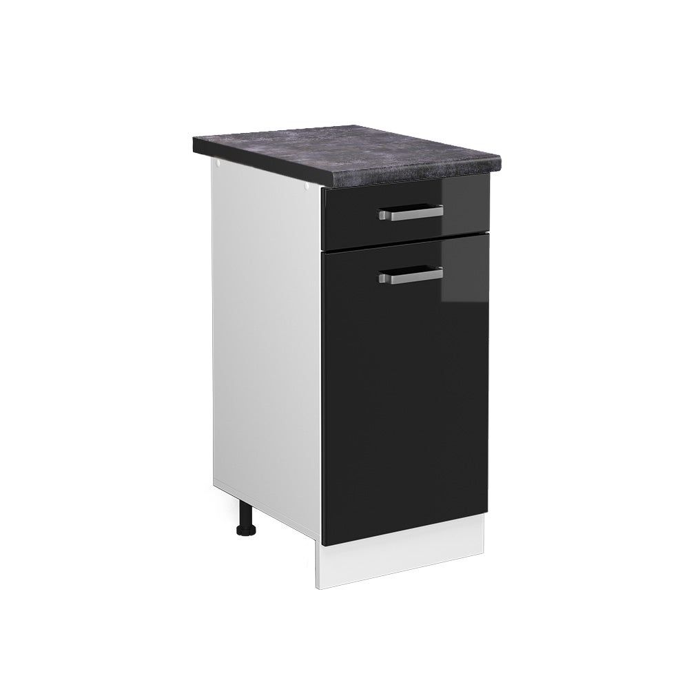 Vicco Szafka dolna do kuchni R-Line, Czarny wysoki połysk, 40 cm , BP Antracyt