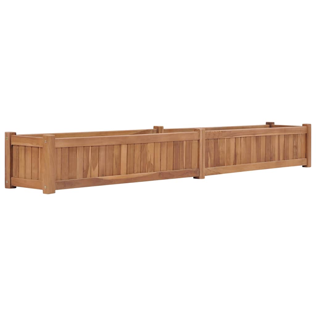 Lit surélevé De Jardin - Jardinière - Bac à Fleurs 200x30x25 cm Bois de teck solide n2028l - 2
