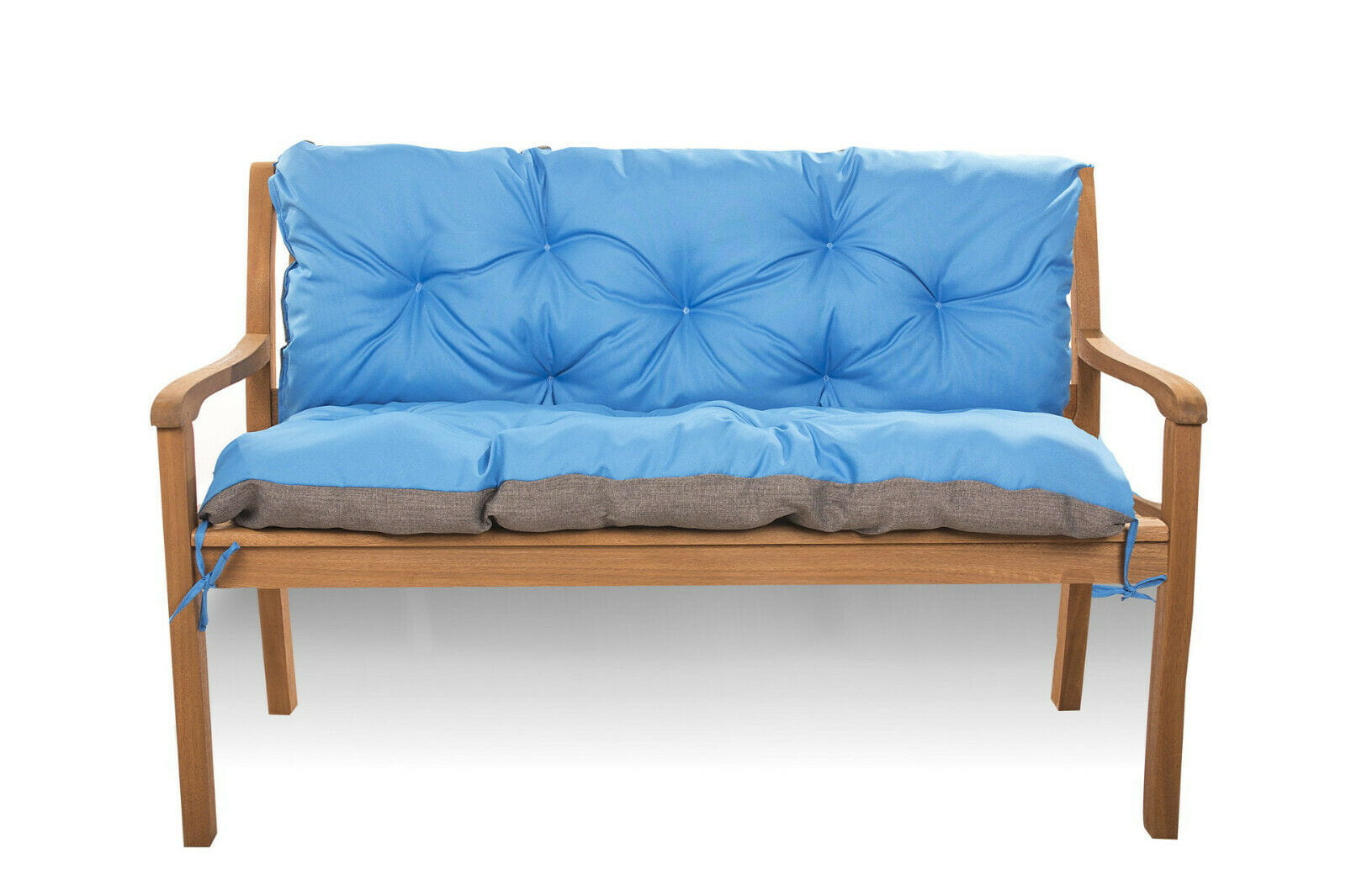 Cojín de banco 150x50x50cm, cojín de paleta azul, cojín de jardín, cojín de jardín para columpio, cojín de jardín para banco de exterior