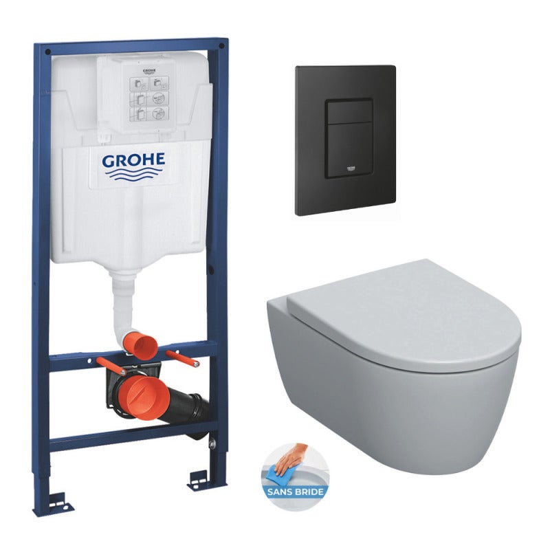 Grohe Pack WC Rapid SL + WC suspendu Geberit iCon avec fixations ...