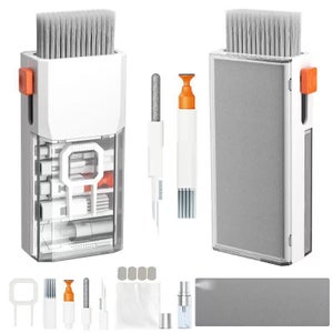 Kit Nettoyage Clavier 12 En 1 - Brosse, Chiffons, Extracteur Touches, Spray, Stylo Multifonction Pour Ordinateur, MacBook, IPhone, Écouteurs