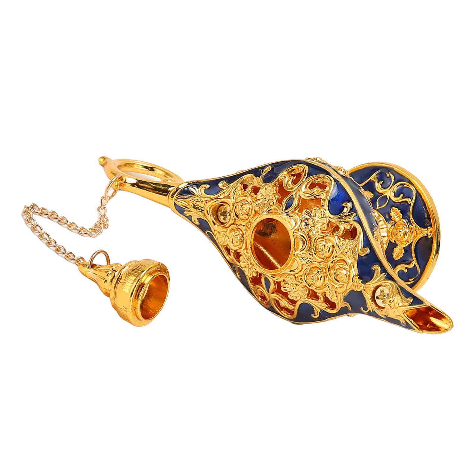 Lampe Décorative Arabie En Alliage Zinc – Style Rétro Gravé Or Et Rouge, Idéal Pour Mariage, Bureau Ou Déco Maison