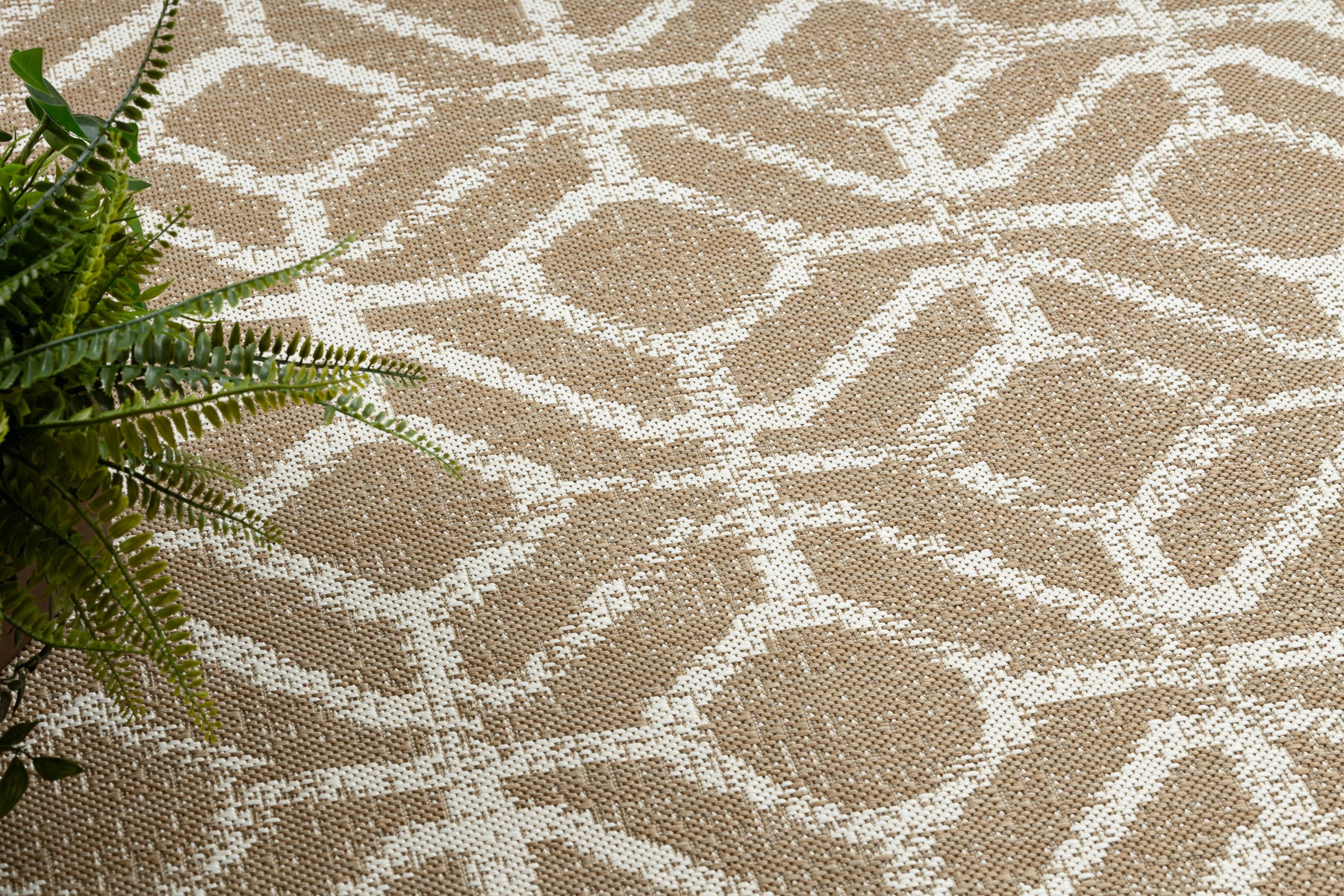 Dywan sizal FLAT 48957265 Geometryczny ROMBY naturalny beż sznurkowy 120x170 cm - 5