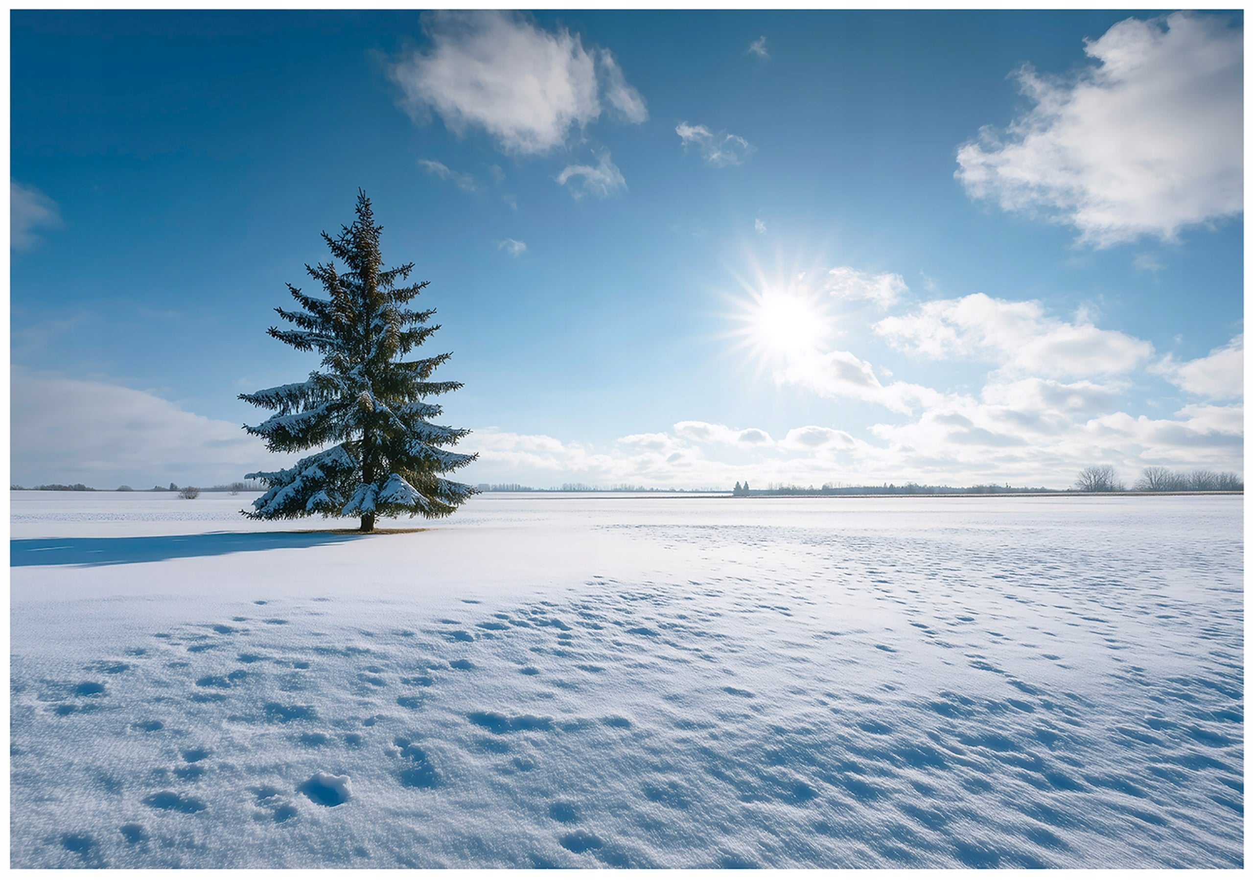 Fototapet camp albastru natura Vlies Tapet Pentru Dormitor Camera Living Perete 350x250 cm