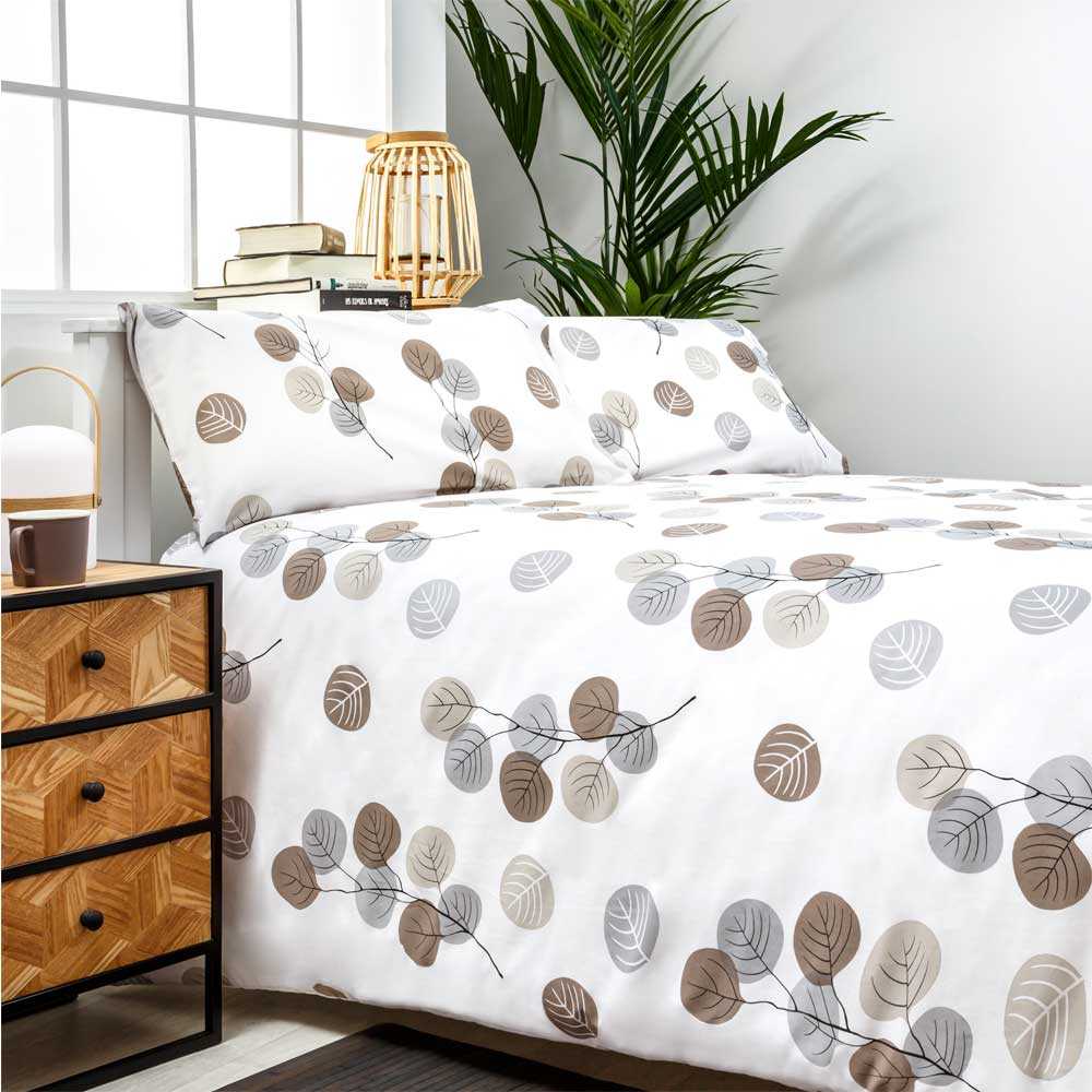 Cotton artean - funda nórdica hondarribia 100% algodón orgánico beige cama 180