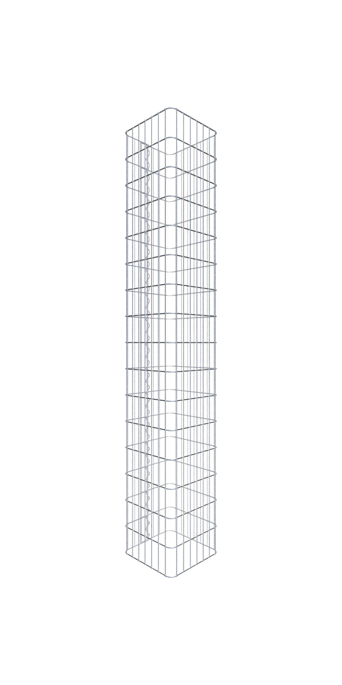 Kolumna gabionowa 37 x 37 cm, kwadrat MW 5 x 10 cm - Wysokość: 1,60 m