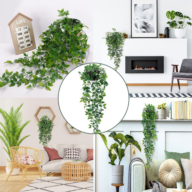 1Pièce Plante Artificielle de Mandalas Plantes, Fausse Mur Végétal Artificiel Tombante, la Maison et la Décoration Extérieur de Mariage Déco - 3