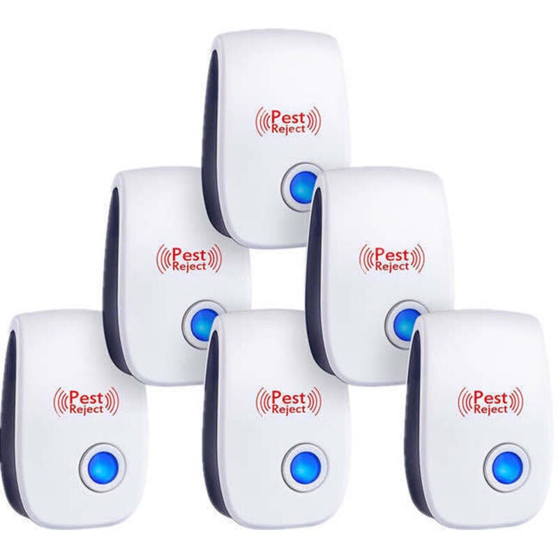 Lot de 6 dispozitive electronice cu ultrasunete pentru repelerea dăunătorilor