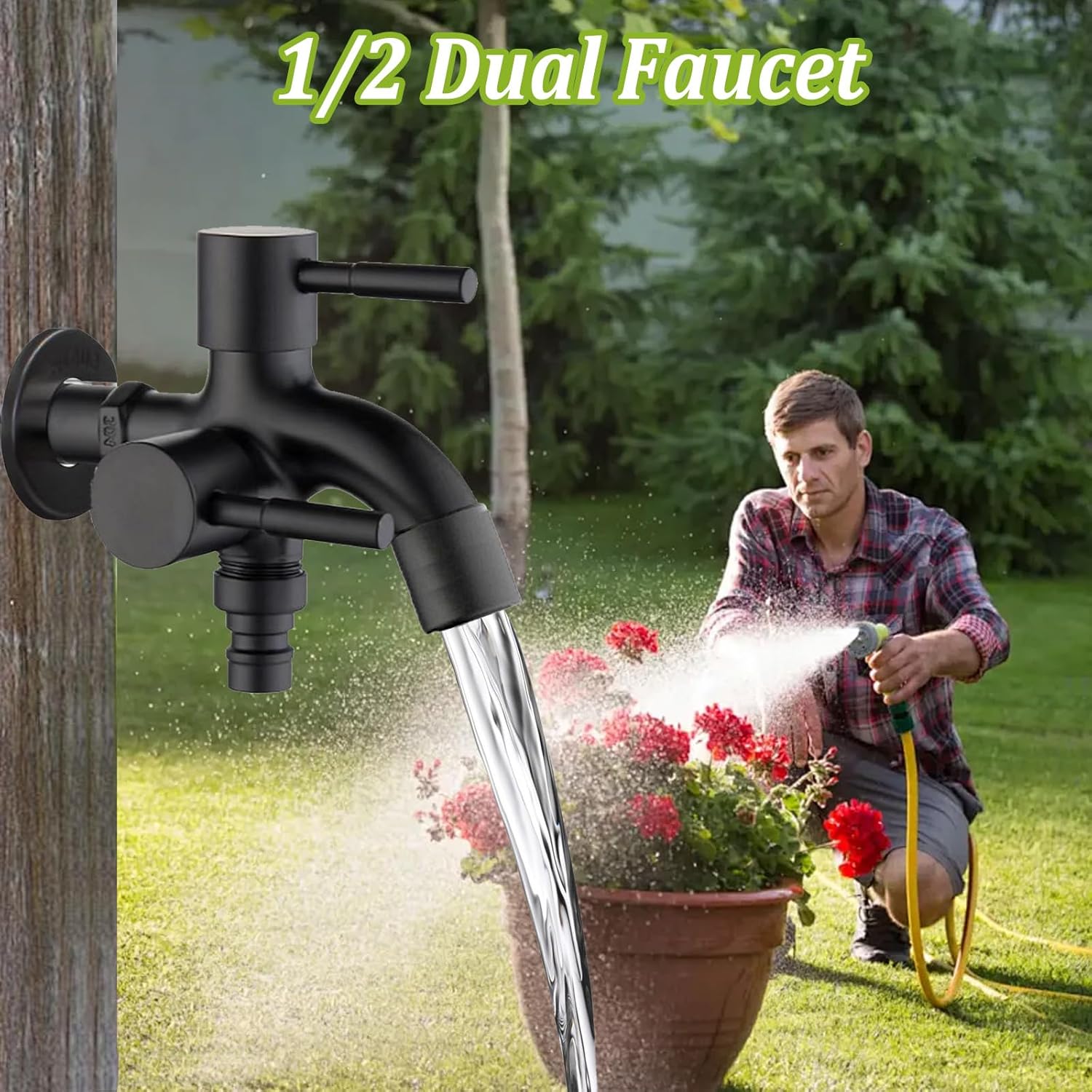 Robinet Double Universel 1/2