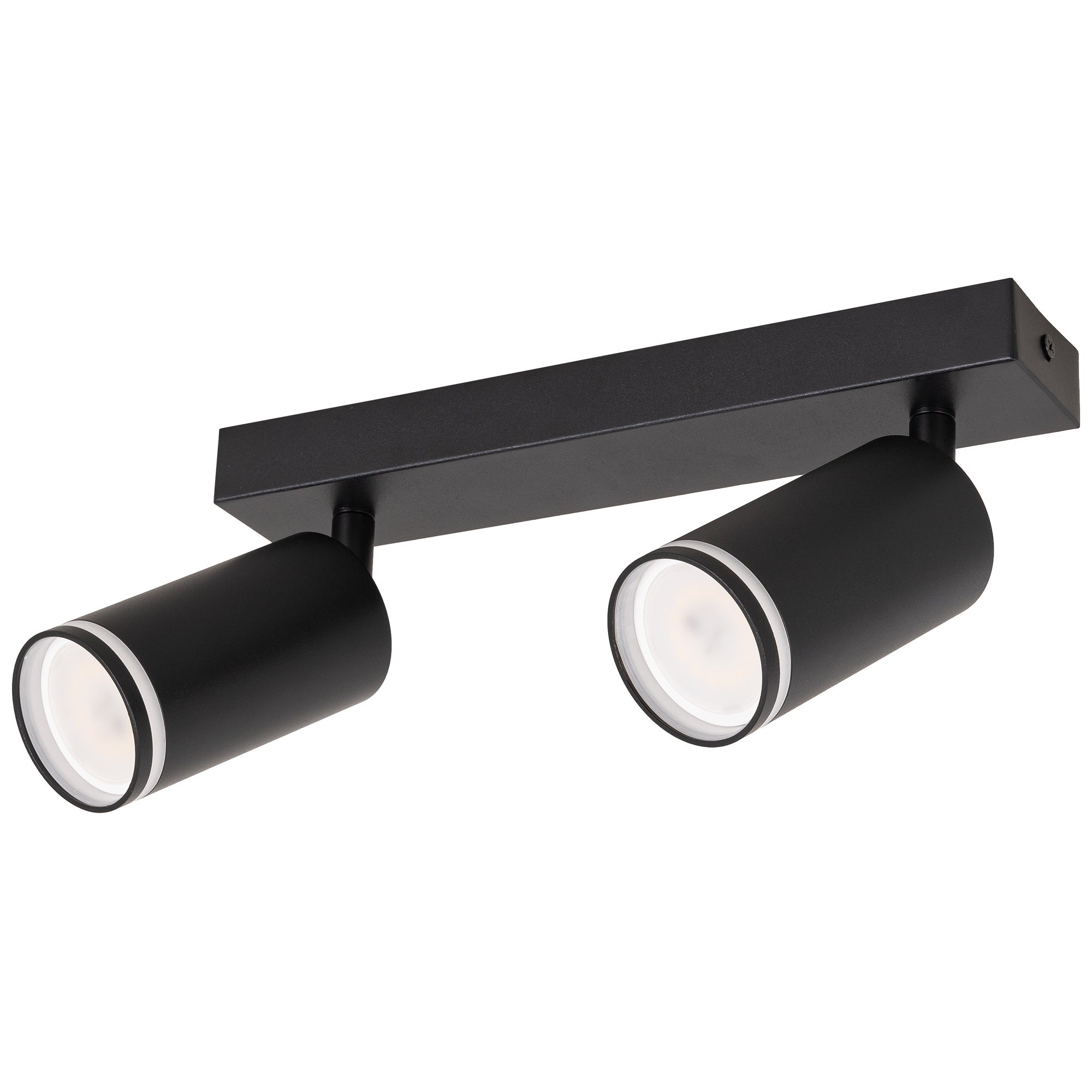 Listwa reflektorowa czarna LED - Lampa sufitowa 2 x GU10 - Kinkiet natynkowy do pokoju salonu dekoracyjna Tuba - LEDHOFF