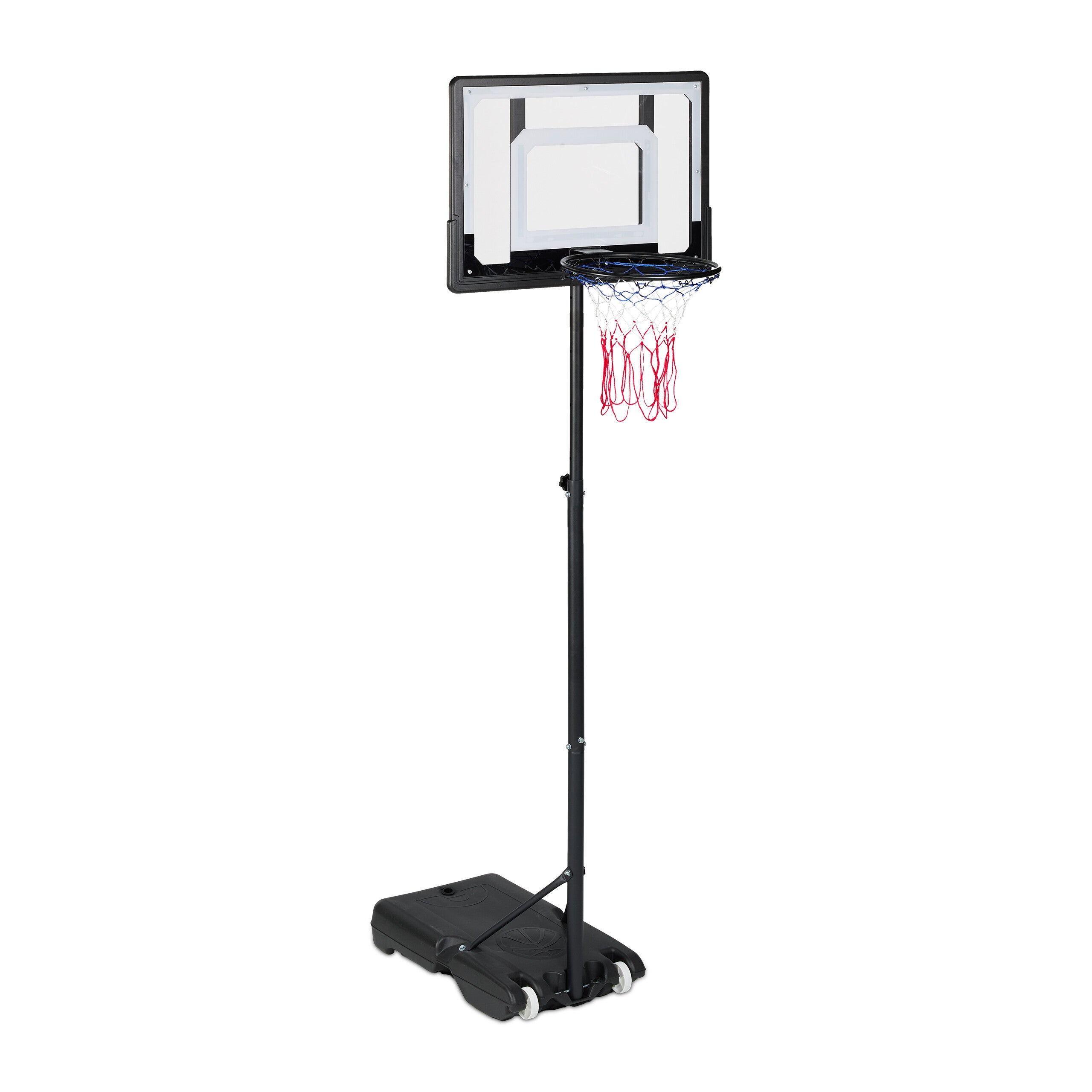 Panier De Basket SPORTNOW Sur Pied Réglable 236-293cm - Intérieur Extérieur Avec Roulettes