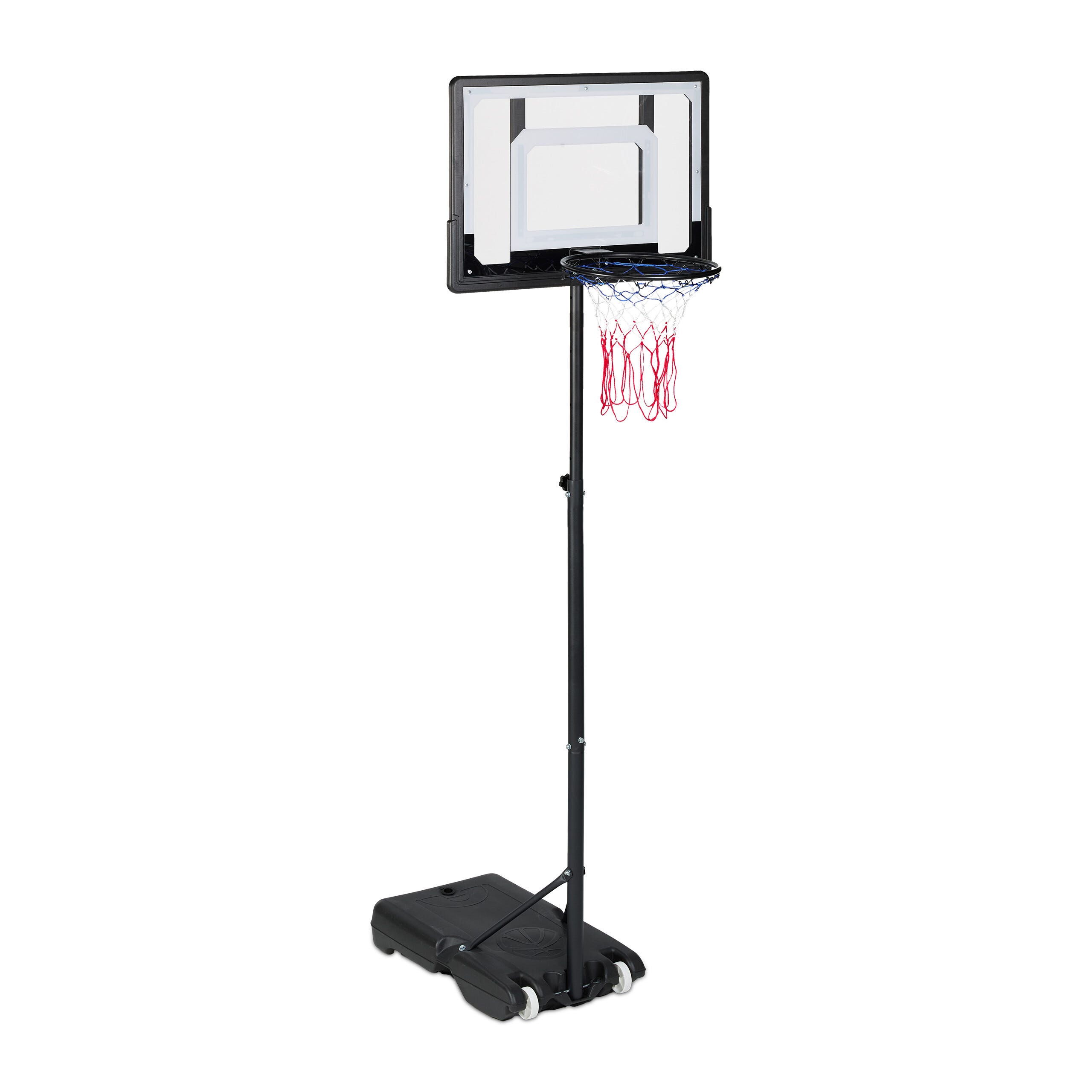 Panier De Basket SPORTNOW Sur Pied Réglable 236-293cm - Intérieur Extérieur Avec Roulettes