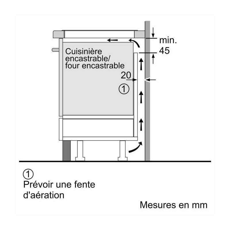 Table induction 60 cm - BOSCH Série 6 - 4 foyers - Noir - H5,1 x L59,2 x52,2 cm - PIE631HB1E - 6