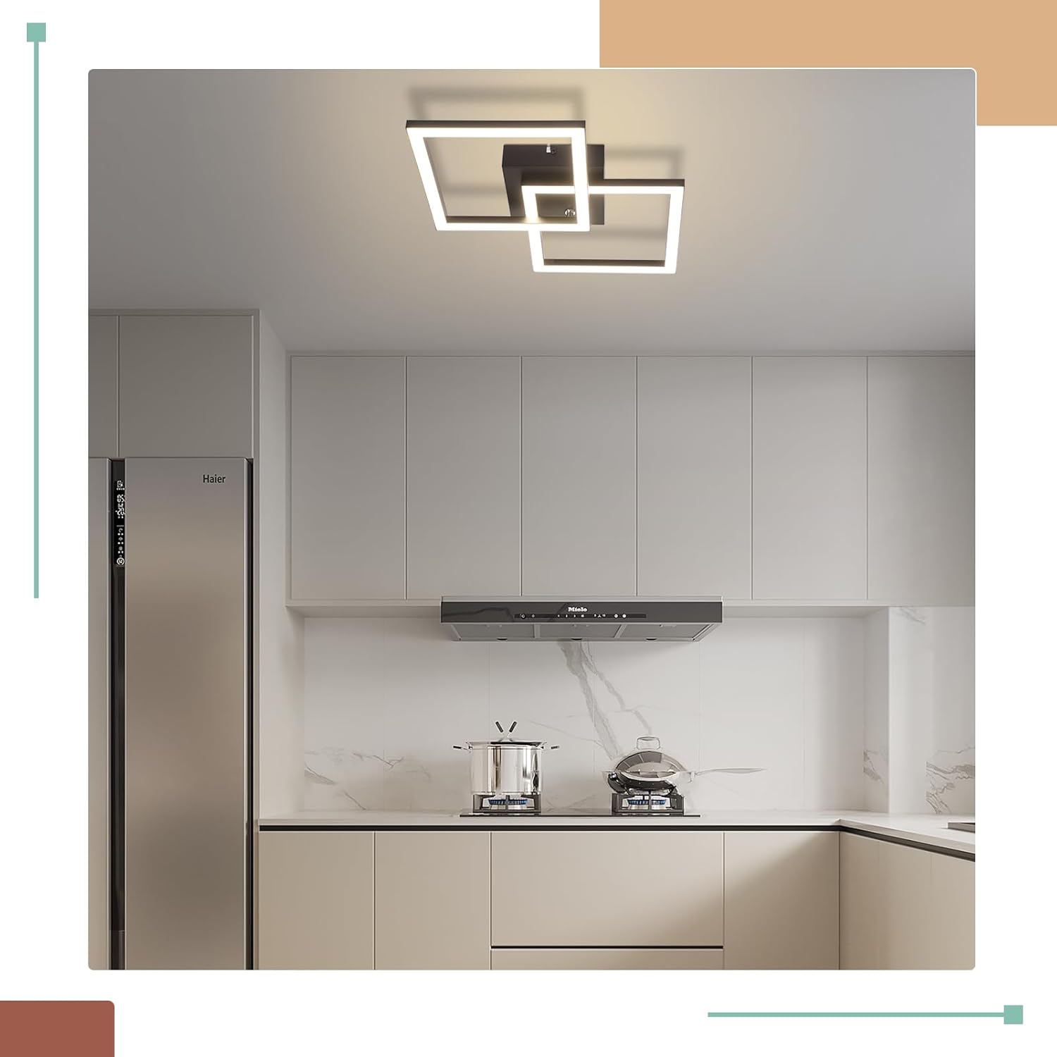 ZMH Nowoczesna lampa sufitowa LED 24 W do sypialni i przedpokoju – elegancki i wydajny design - 9