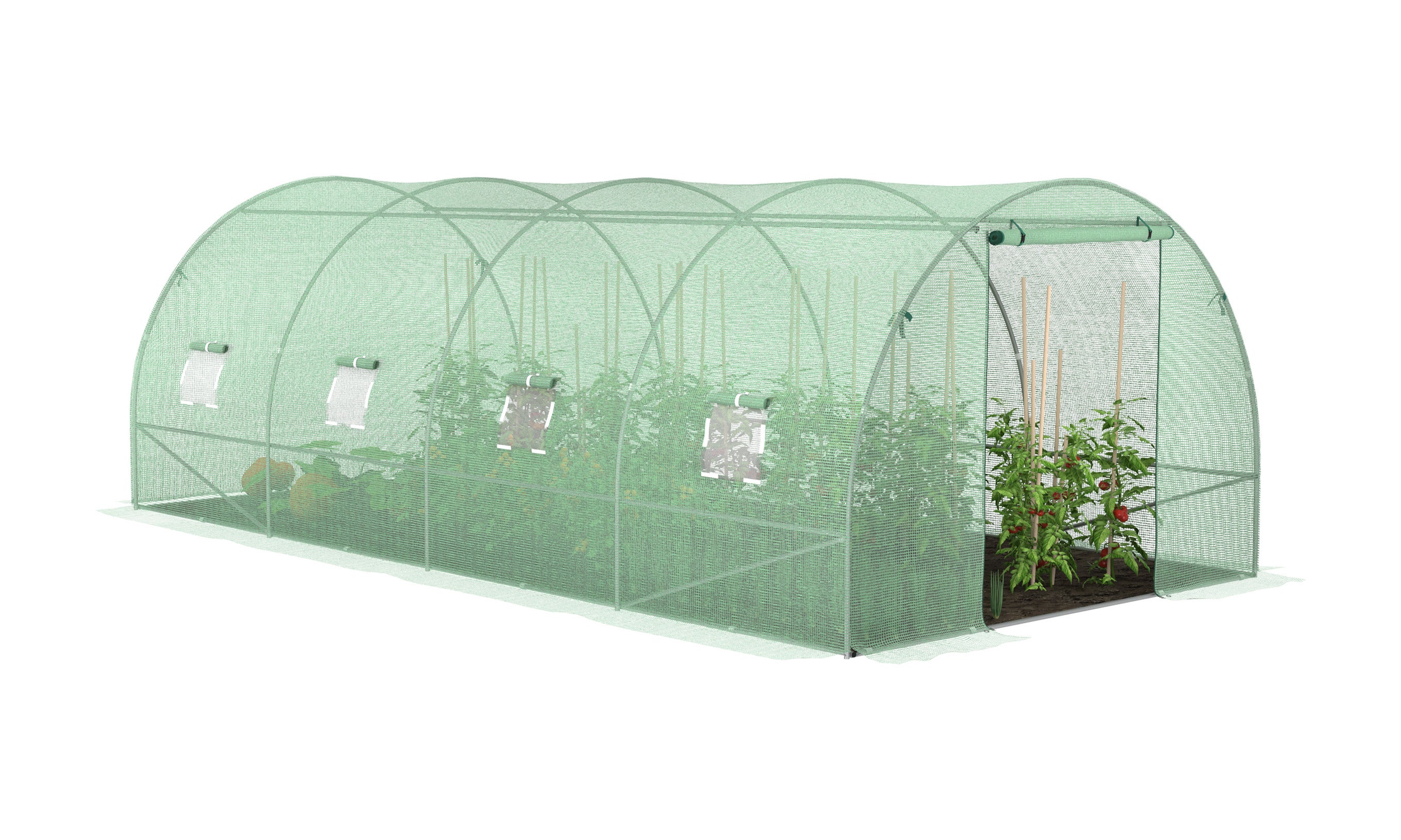 Serre tunnel de jardin en polyéthylène Renforcée - 18 m² - 2
