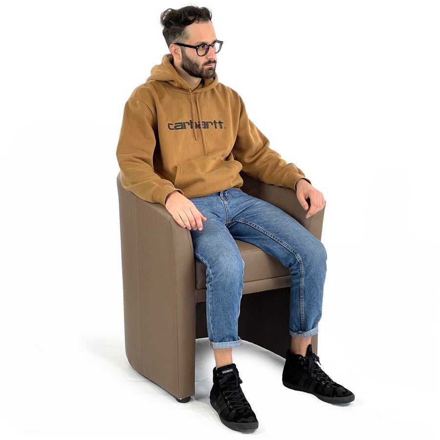 Poltrona relax in ecopelle color visone 64x60x74 cm - 3