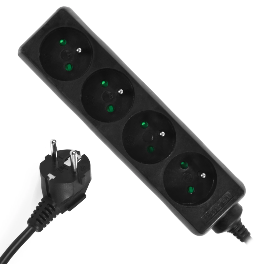 PLASTROL ECO Przedłużacz Elektryczny Listwa Zasilająca 4x Gniazda 2P+Z 3m