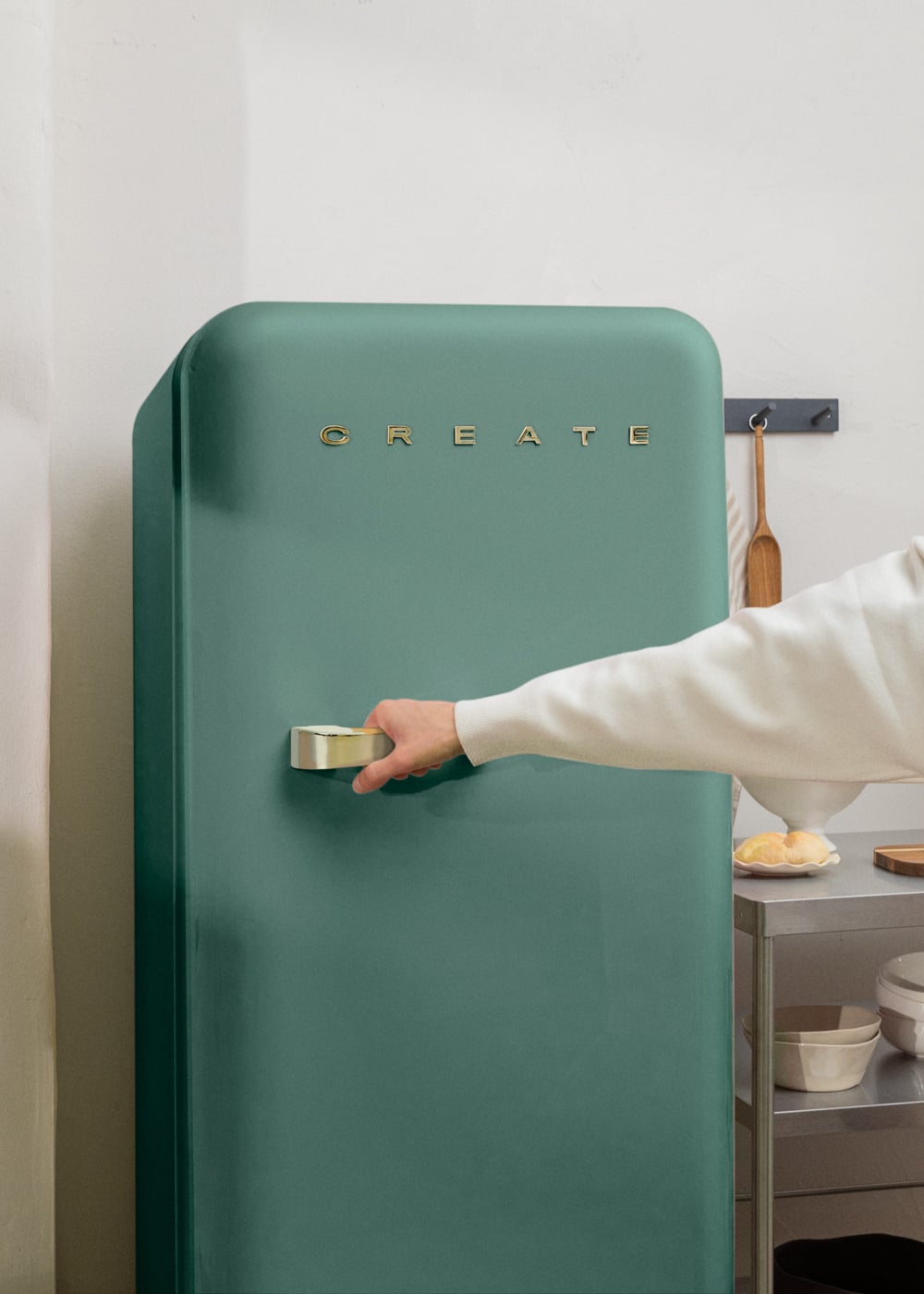 CREATE - FRIDGE RETRO 281L - Réfrigérateur rétro- Sauge - 3