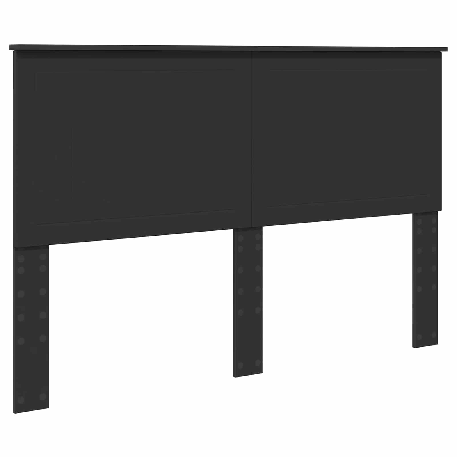 Cadre de lit avec tiroir, panneau de bois, noir, 150 × 200 cm - 7