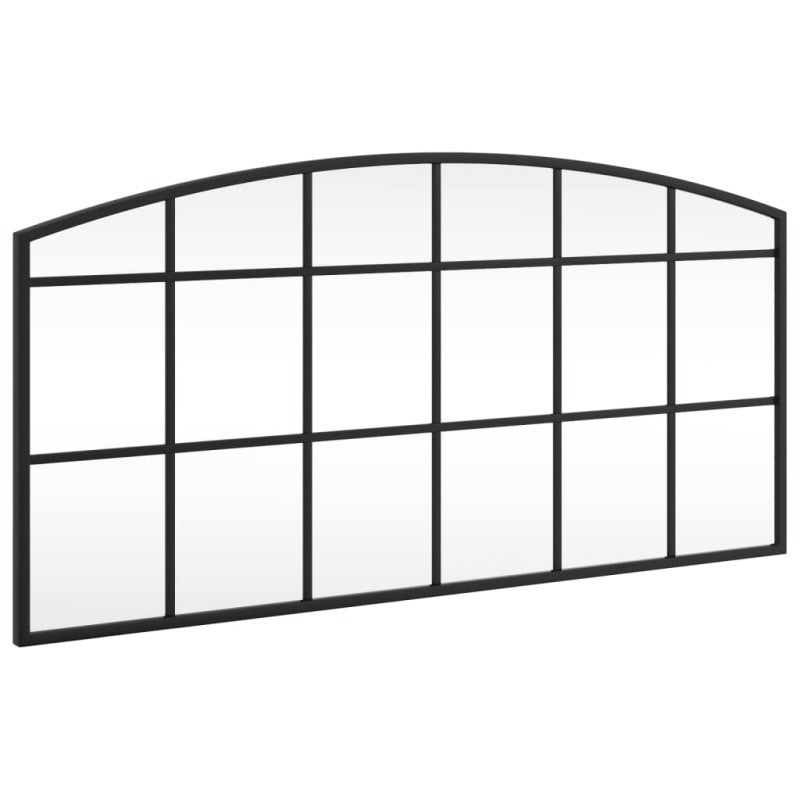 Miroir mural noir 80x40 cm arche fer - 2