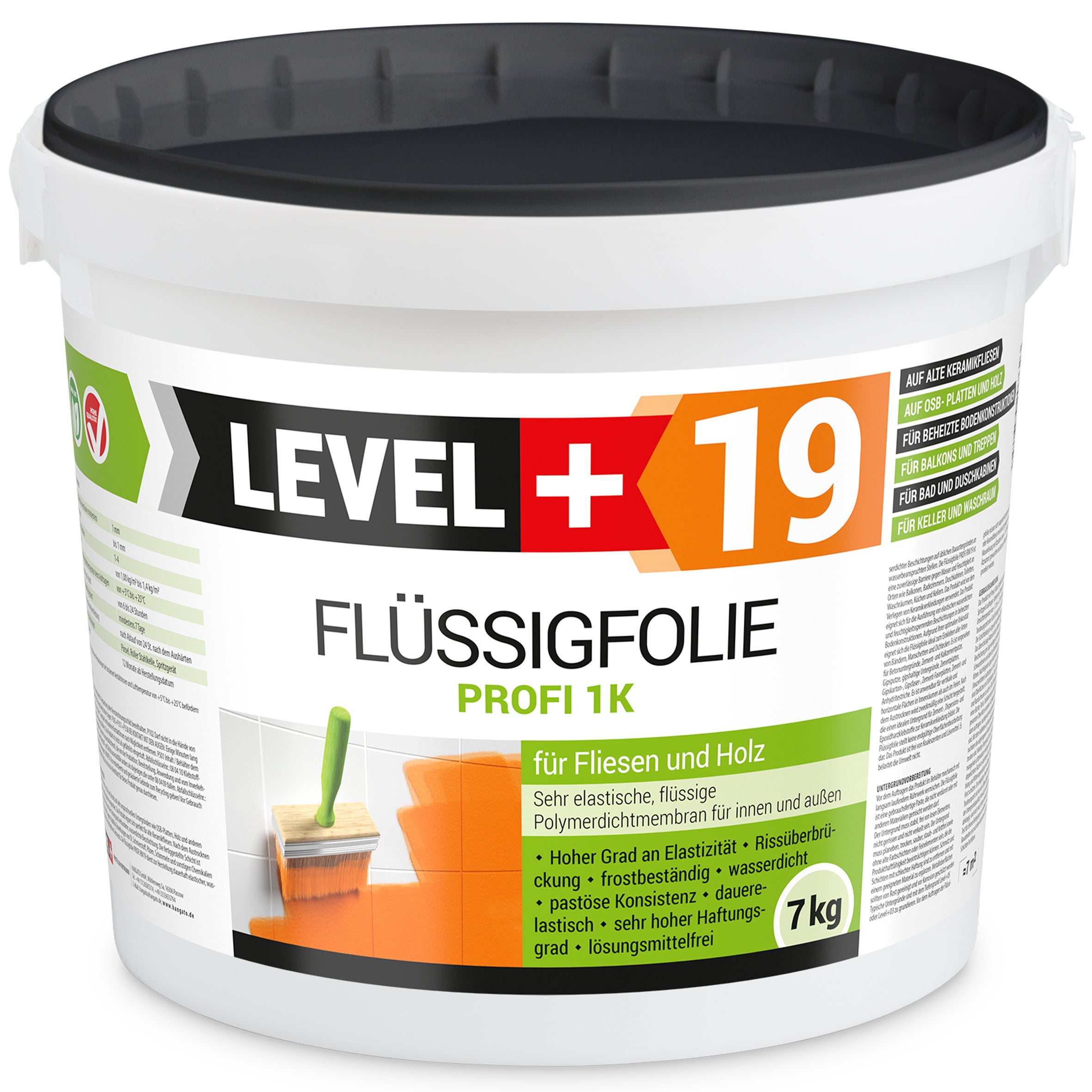 LEVEL+ Kit d'étanchéité pour douche Bandes d'étanchéité Film liquide 7kg SET544 - 2