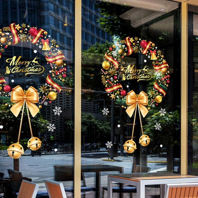 Adesivo per finestra di Natale in PVC, decorazione natalizia 110 cm x 38 cm Adesivo per finestra di Natale in PVC, decorazione natalizia 110 cm x 38 cm