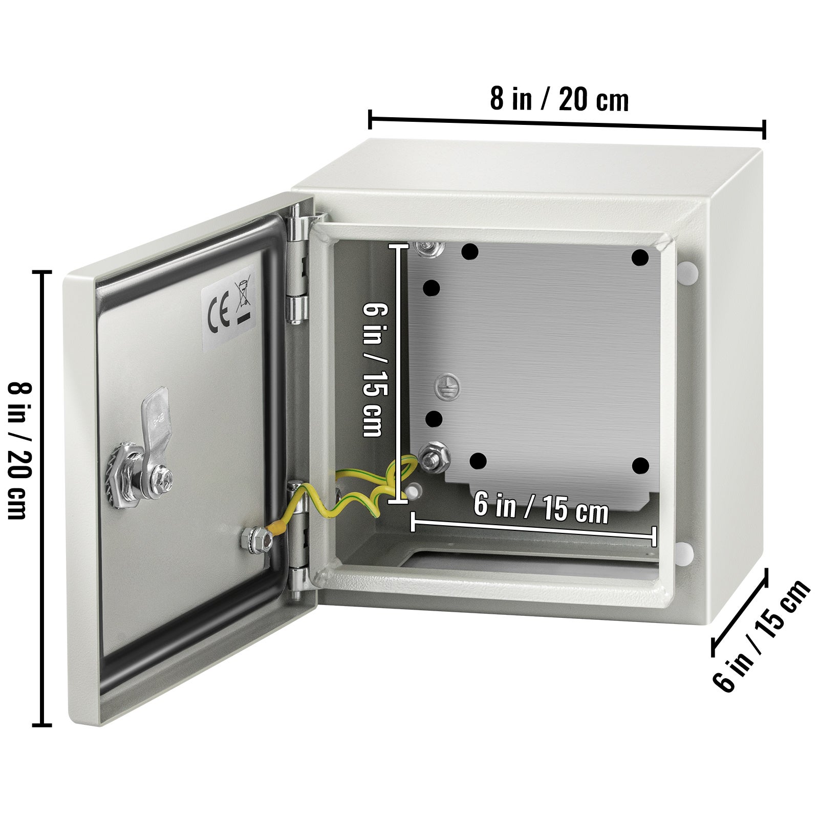 Boîtier électrique VEVOR En Fibre De Verre NEMA 4X, IP66 étanche, 60x50x23 Cm - Pour Intérieur/extérieur