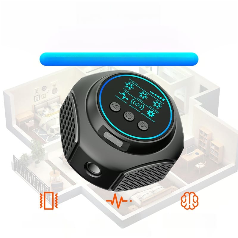 Répulsif à insectes à ultrasons intelligent, adapté à une utilisation intérieure et extérieure, adapté aux garages, normes UE, noir - 3