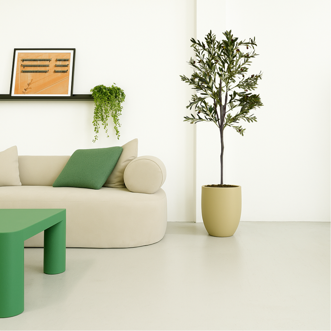 Planta Artificial Olivo 150 cm – Árbol Decorativo Estilo Mediterráneo y Realista - 9