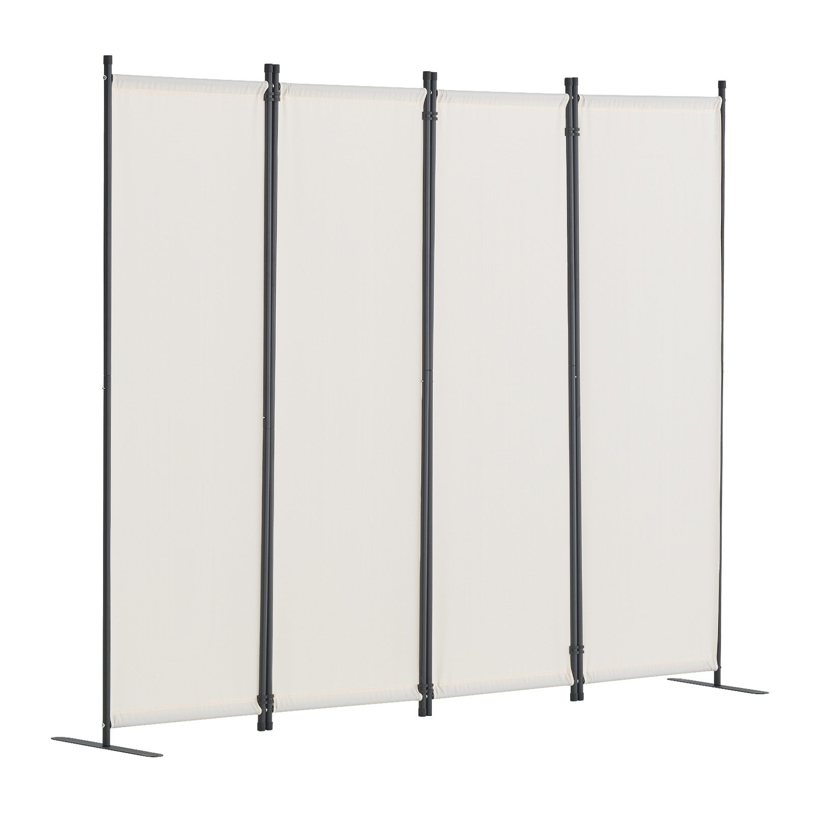 Cloison séparation VEVOR en tissu, séparateur de pièce pliable à 4 panneaux, pour bureau, chambre, maison, autoportant, 228x45x172,5 cm, blanc - 9