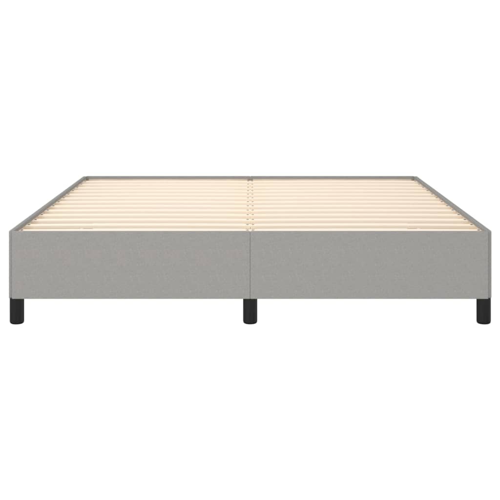 Cadre de lit sans matelas gris clair 160 x 200 cm en tissu - 5