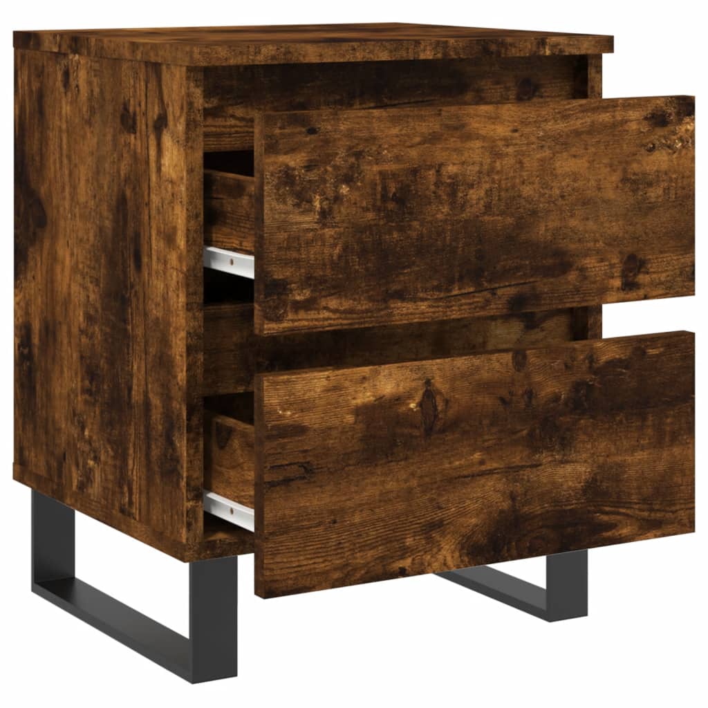 Table de chevet chêne fumé 40x35x50 cm bois d’ingénierie vidaXL - 6
