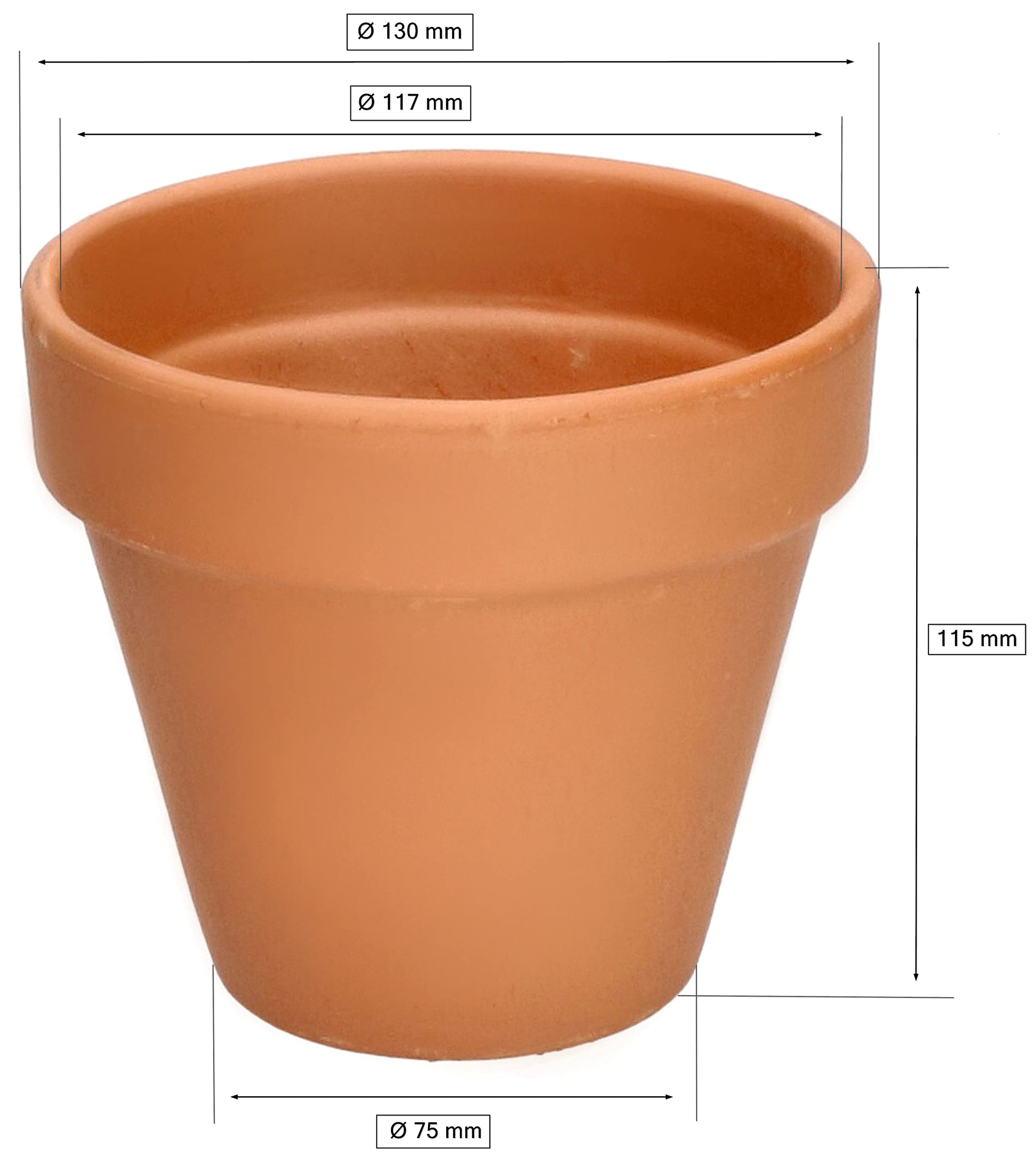 4x doniczka gliniana 13 donica ceramiczna terakota - KOTARBAU - 2