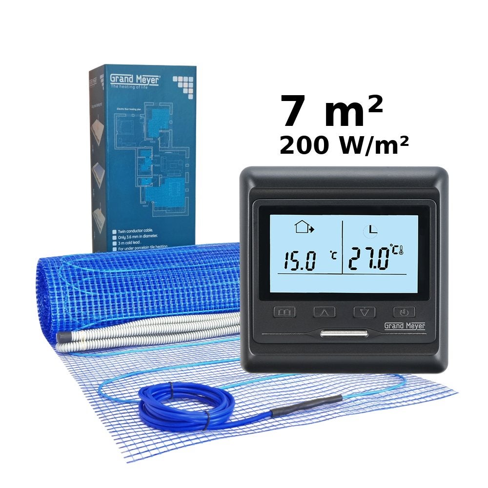 Zestaw do ogrzewania podłogowego 7 m², 200 W/m² + termostat HW800 programowalny
