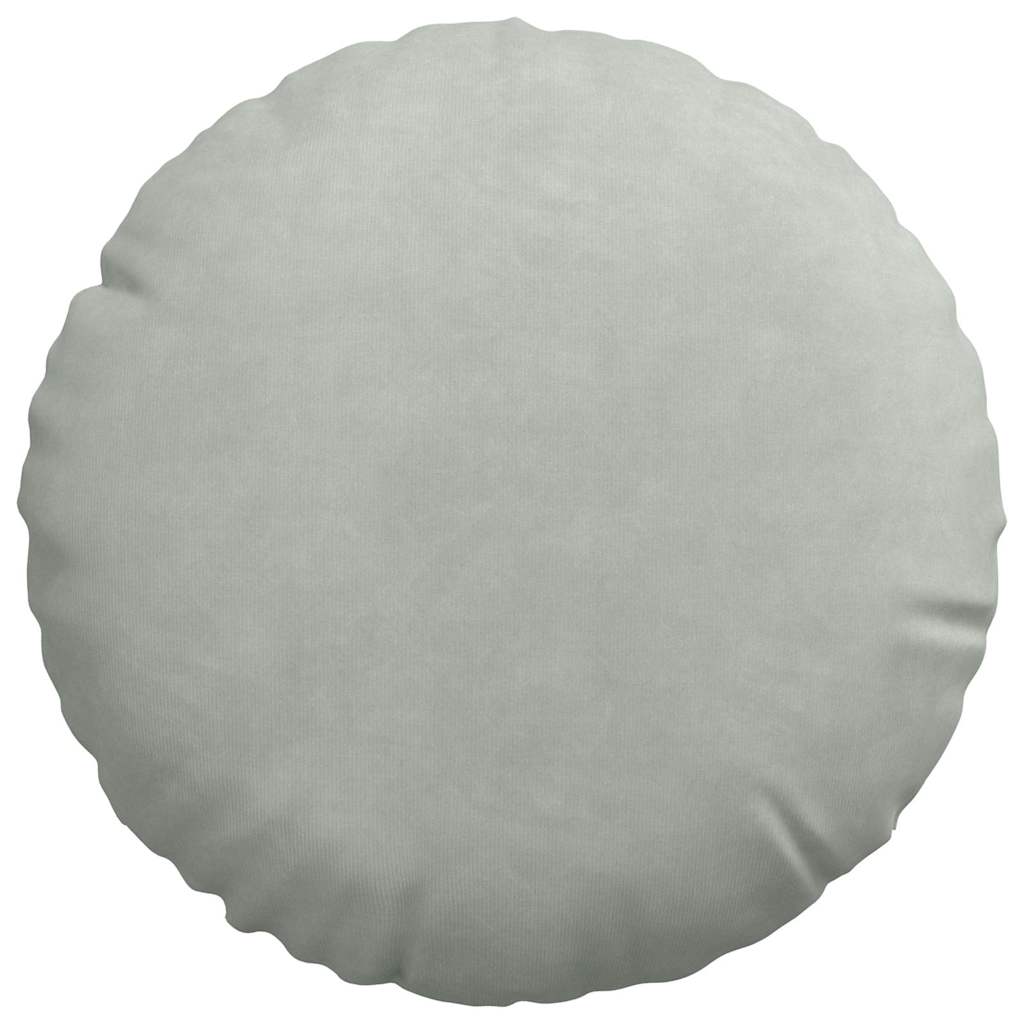 Cojines de asiento, 2 unidades, gris claro, Ø 40 x 13 cm, terciopelo - 6