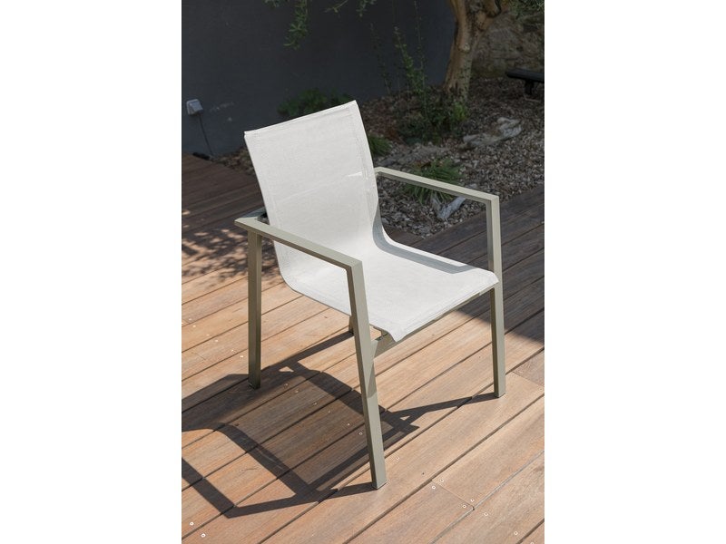 Poltrona da giardino Miami-ft-khaki in alluminio verde, L 58 x P 58 x H 84 cm - 2