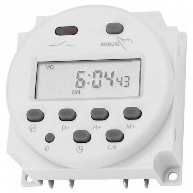 Interruptor Temporizador 12V 16A Programável Digital Eletrônico LCD Relé Temporizador LCD Microcomputador Digital CN101A