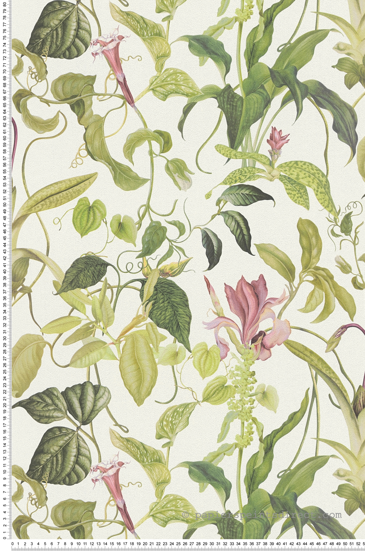 Papel pintado hojas y plantas estilo retro papel pintado vinílico verse, rosa y blanco papel pintado decorativo para interior selvático
