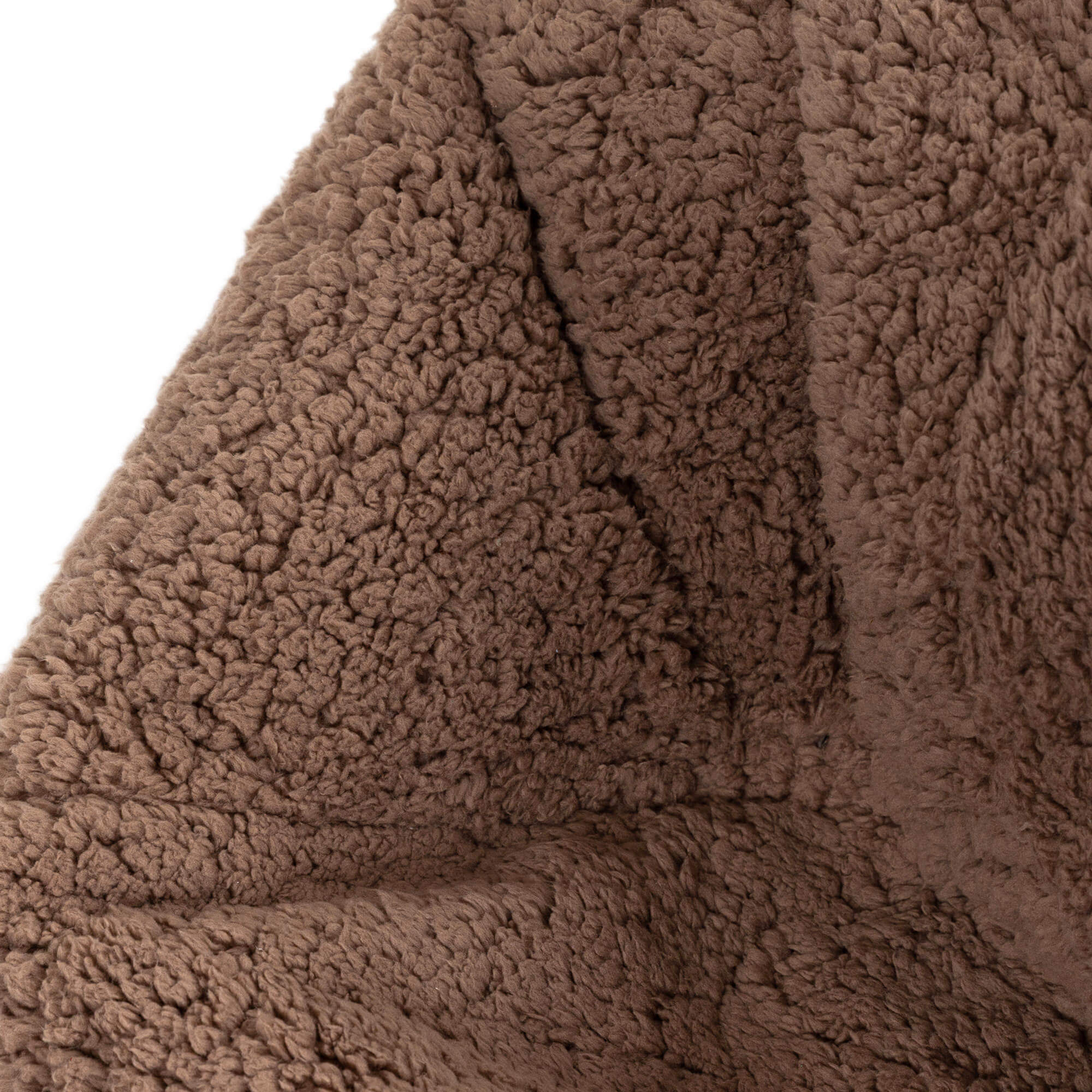 Pouf fauteuilclassique large enfant Icon en polaire brun moka, chambre, salon, 80x80cm Oeko-Tex® - 5