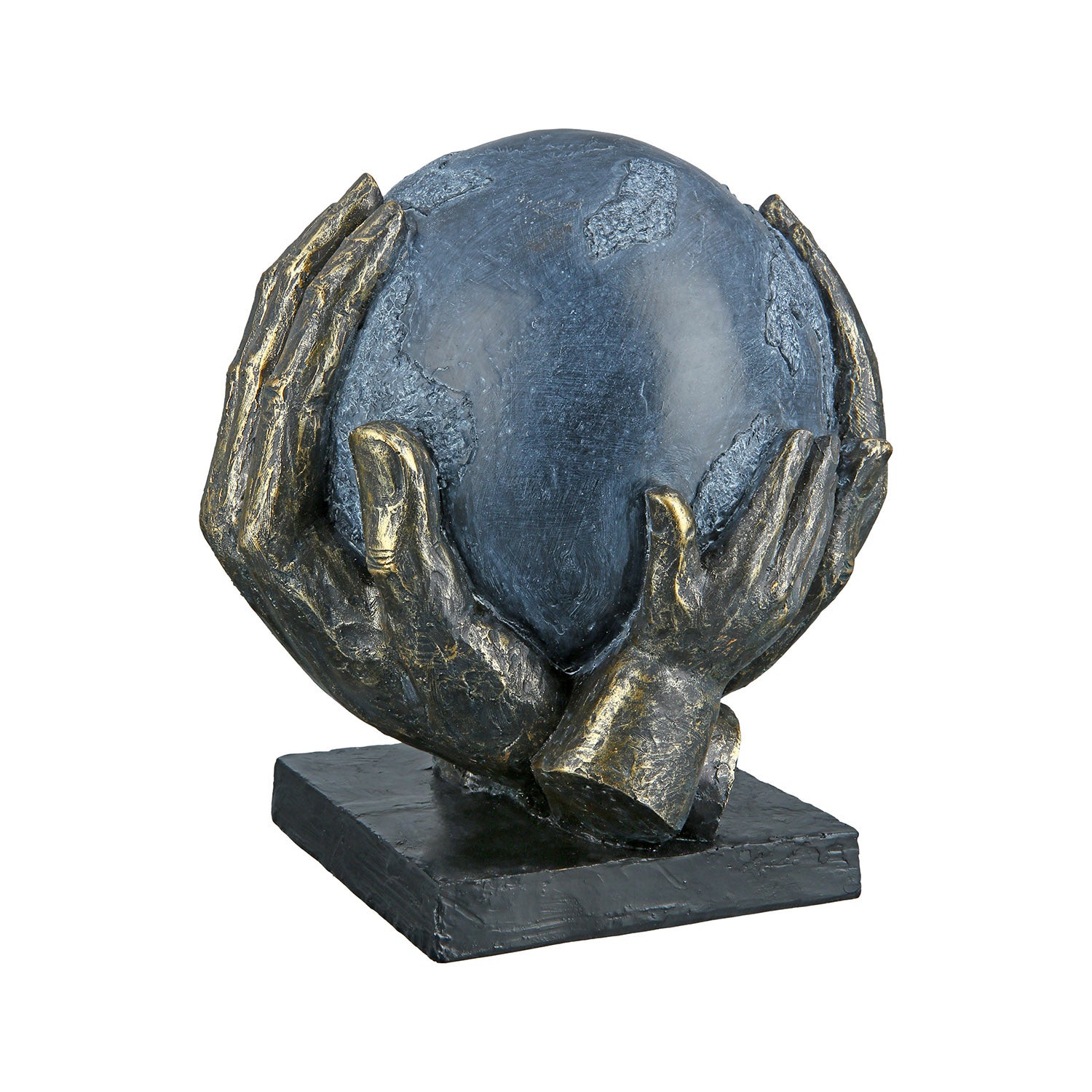 Casablanca Sculpture décorative en Forme de cœur - Figurine de Couple Baiser en résine - Couleur : Bronze - Décoration Cadeau de Mariage - Hauteur 30 cm