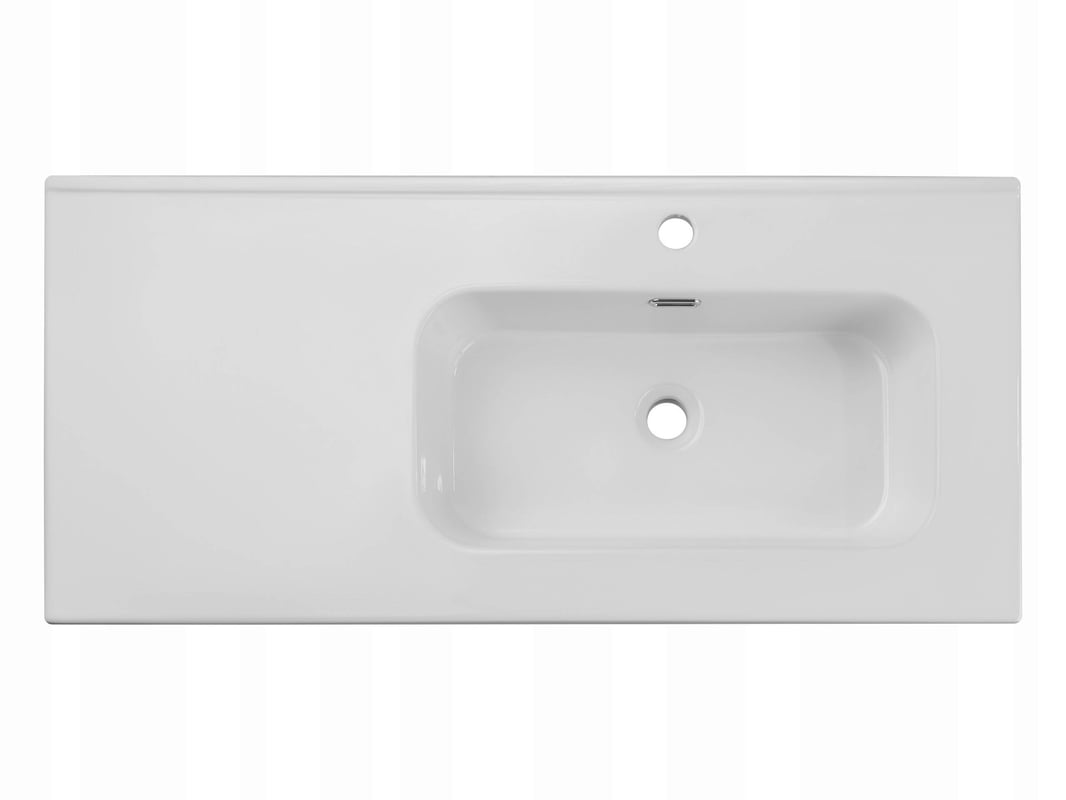 Umywalka meblowa GO 2 100 cm biała połysk ceramika z blatem prawym
