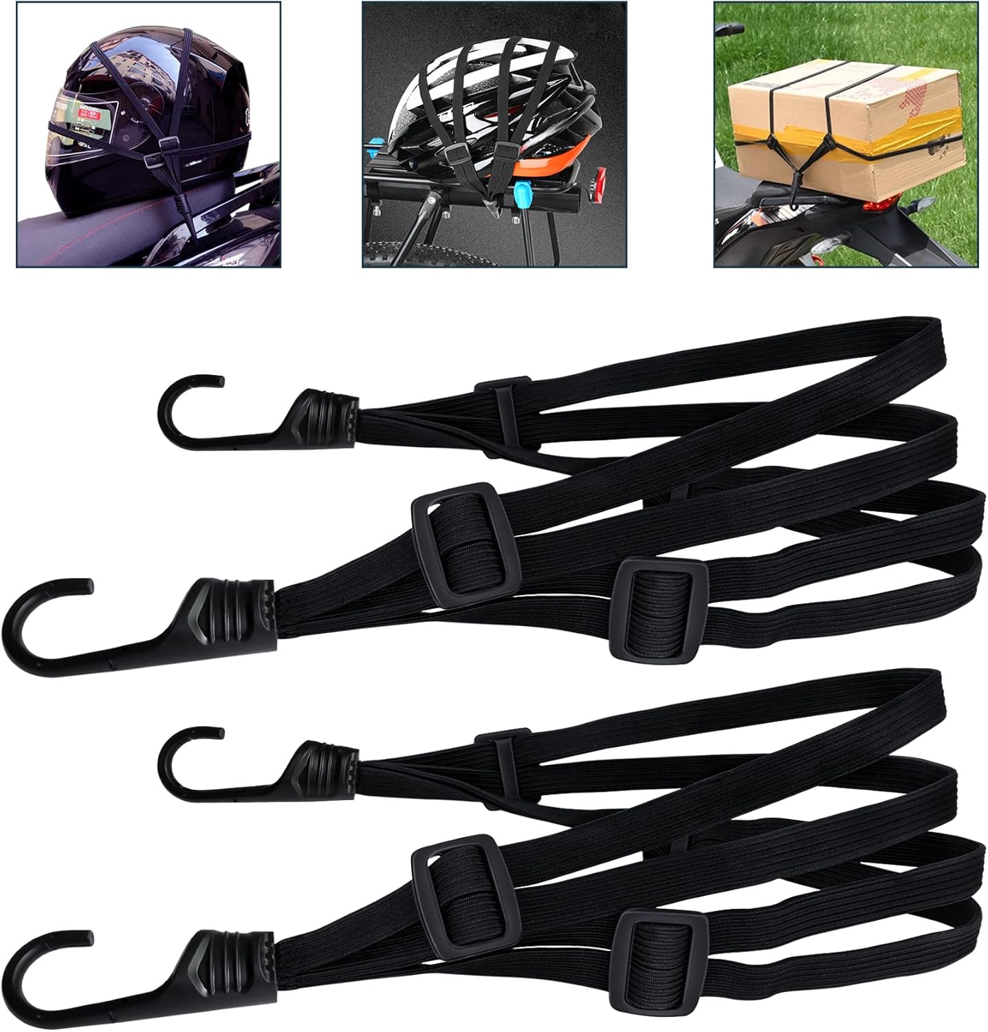 2 Pièces Mousqueton Cordon élastique Tipi Extérieur Lanière Robuste Corde à Linge Extérieure Vélo Cordon élastique Cordes à Linge - Maison