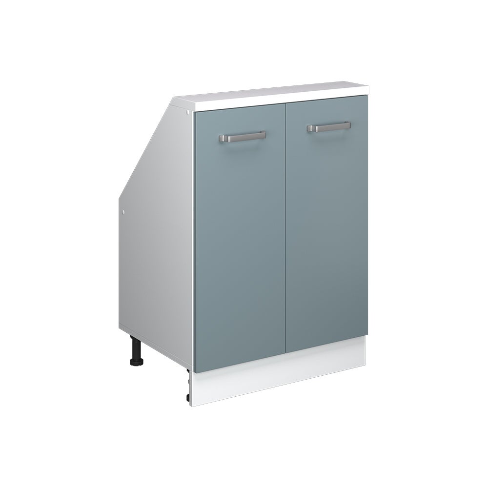Vicco Szafka kuchenna na dach skośny R-Line, Niebiesko-szary, 60 cm z 2 drzwiami