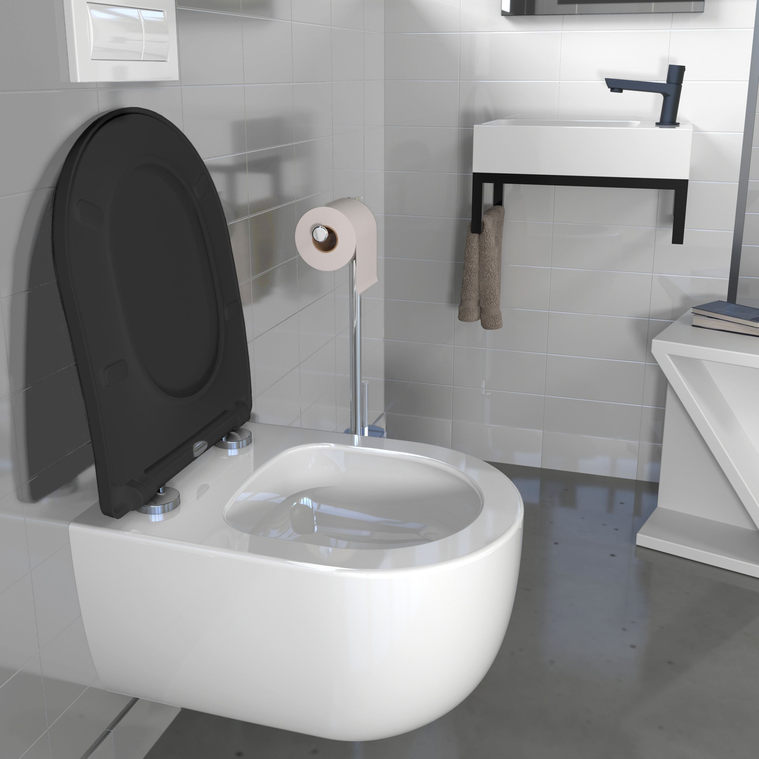 Abattant WC ADES Noir Mat Leroy Merlin